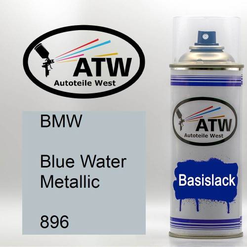 BMW, Blue Water Metallic, 896: 400ml Sprühdose, von ATW Autoteile West.